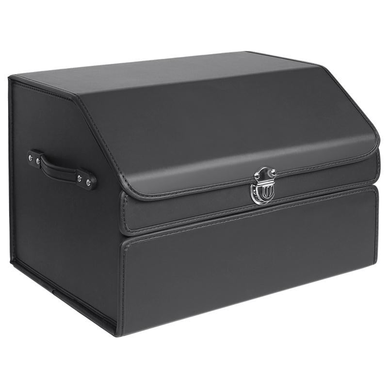 Black car trunk organizer with lid