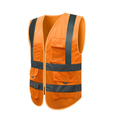 High-visibility reflective safety vest