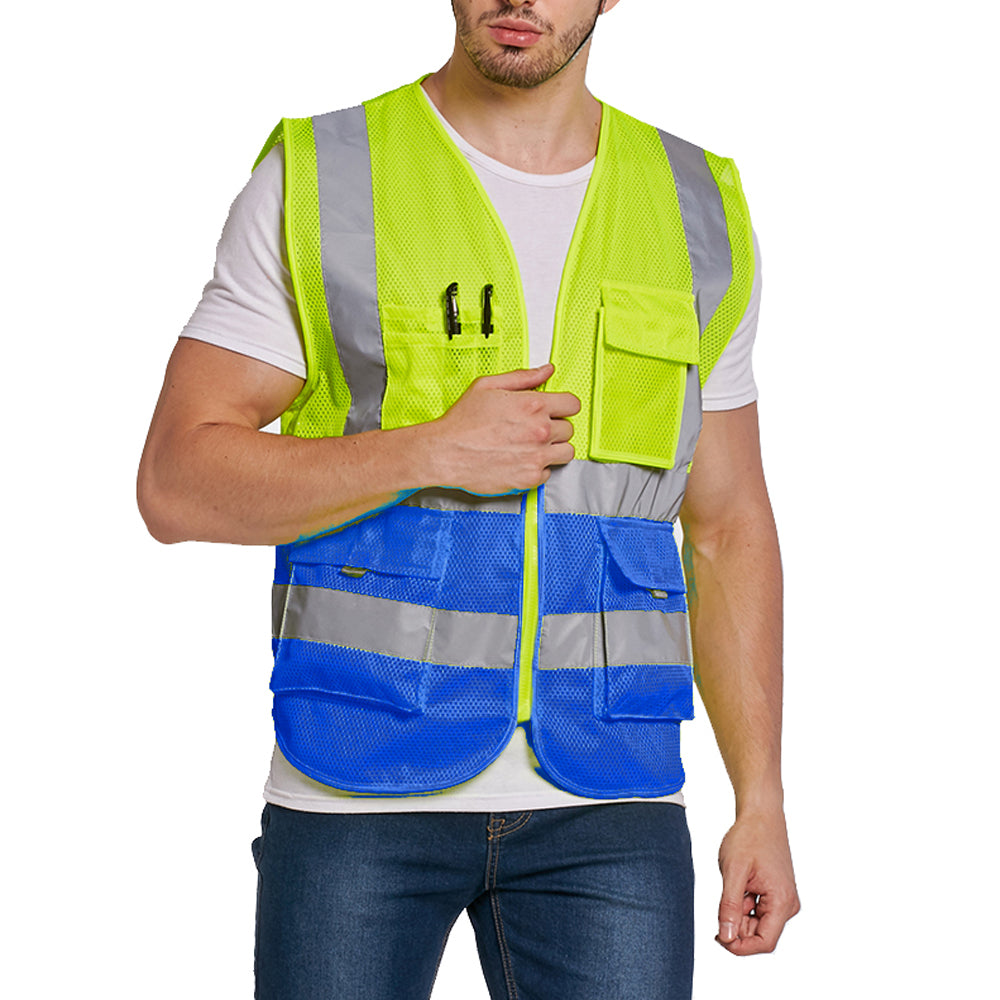 High-visibility reflective safety vest