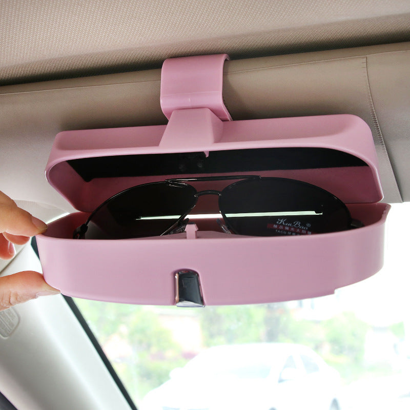Car sun visor glasses case