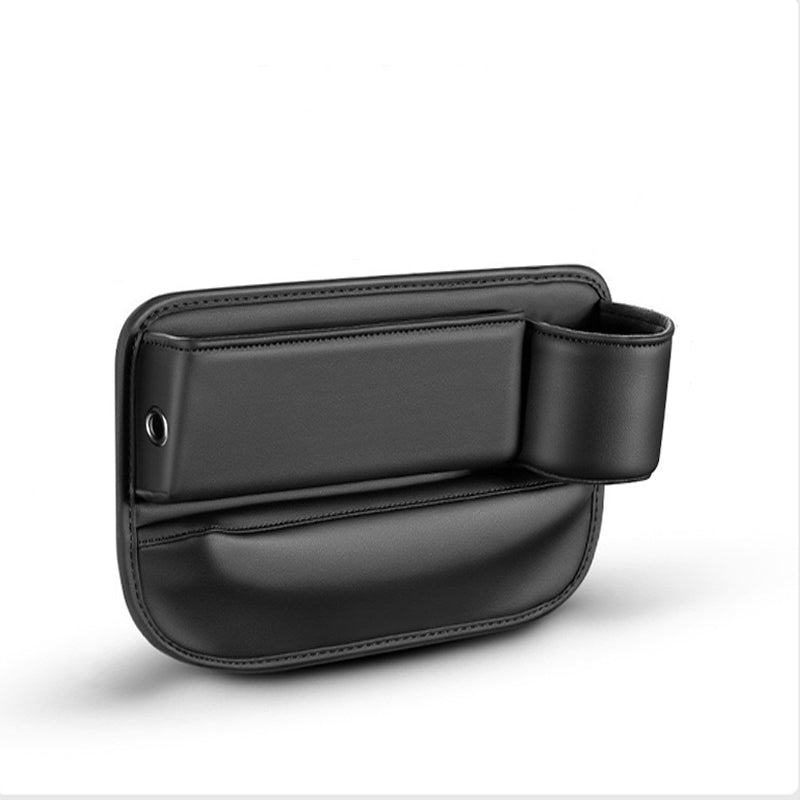 Car seat gap organizer with cup holder