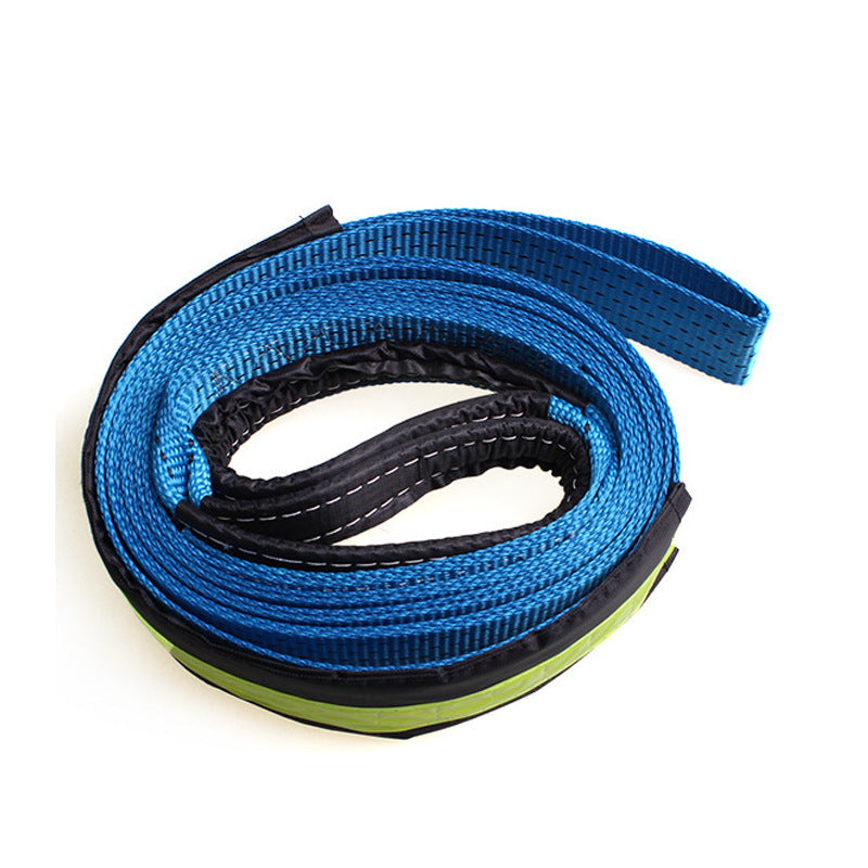 Car tow strap with hooks