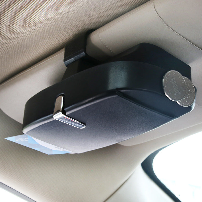Car sun visor glasses case