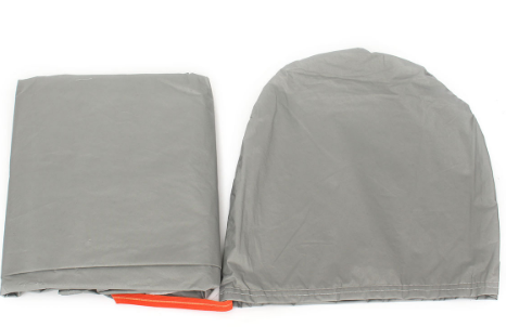 Side mirror covers included with the snow cover