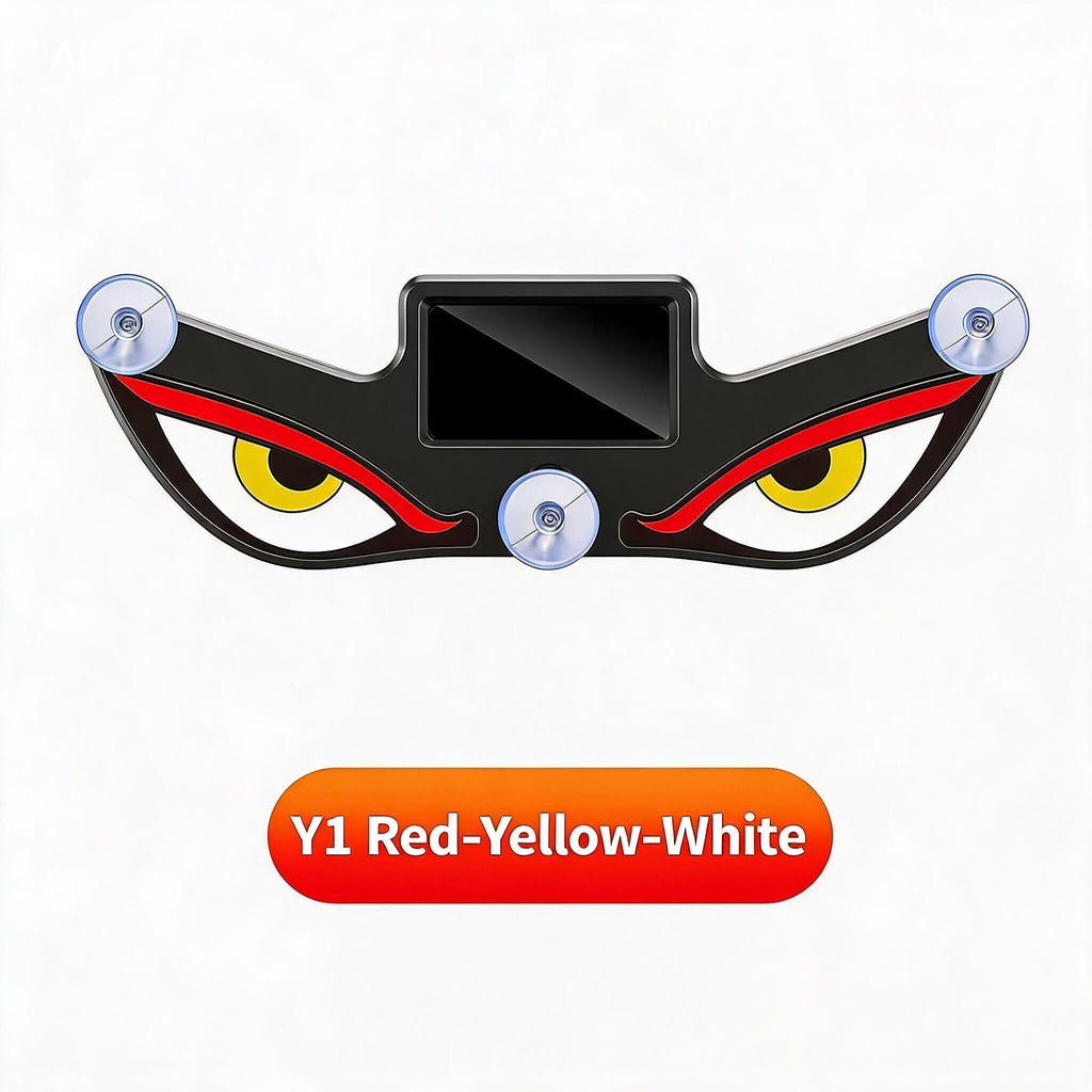 Devil eyes light red frame with yellow and white eyes