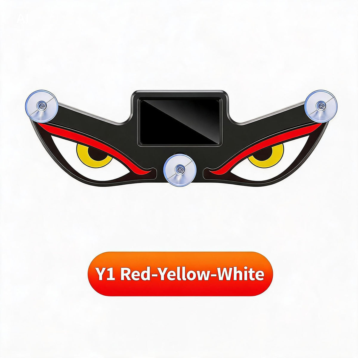 Devil eyes light red frame with yellow and white eyes