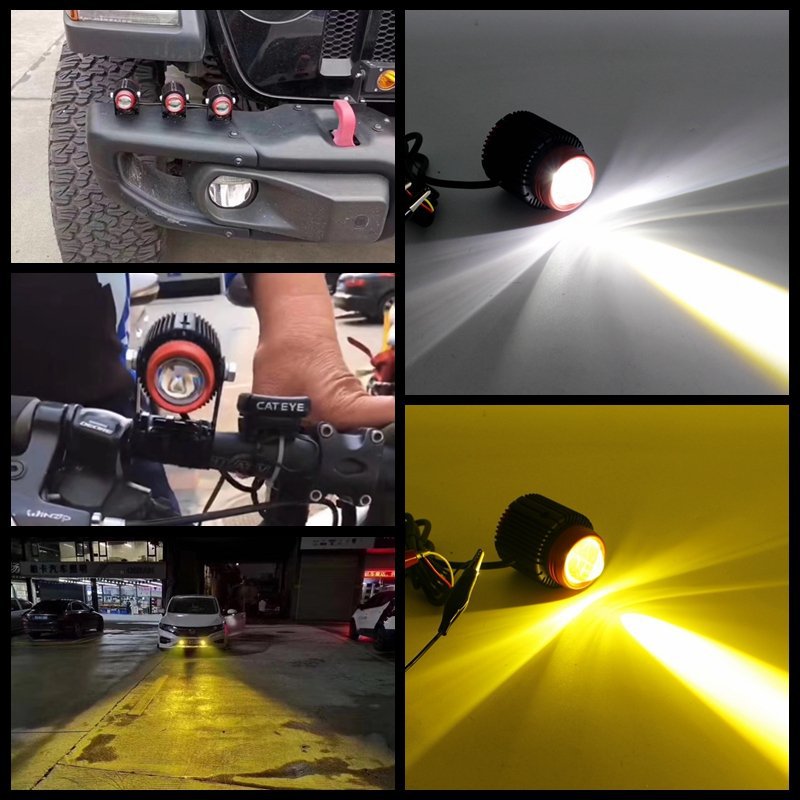Motorcycle LED auxiliary spotlight
