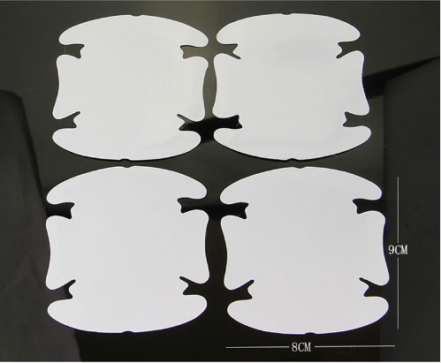 Set of 4 clear door handle protector films