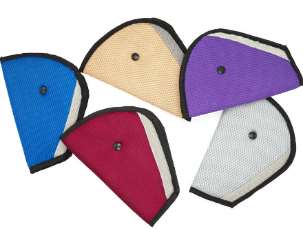 Seat belt adjusters in several colours