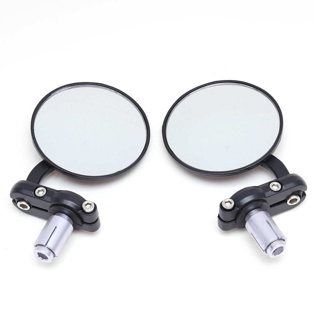 Round motorcycle bar-end mirrors