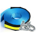 Car tow strap with hooks