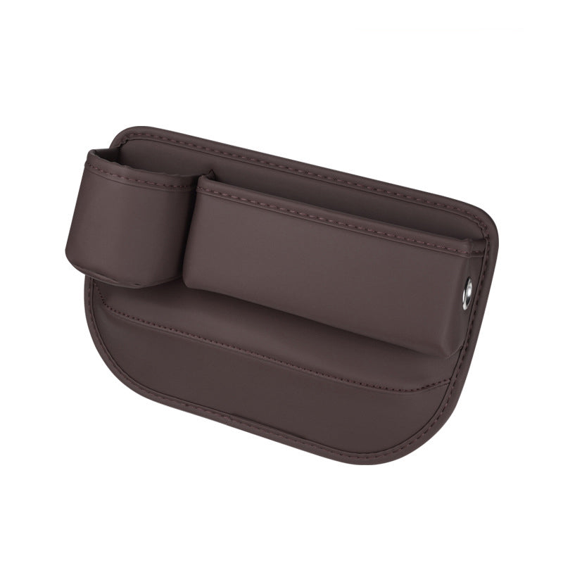 Car seat gap organizer with cup holder