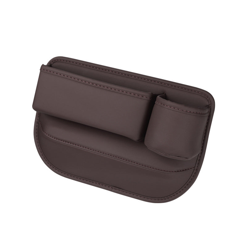 Car seat gap organizer with cup holder