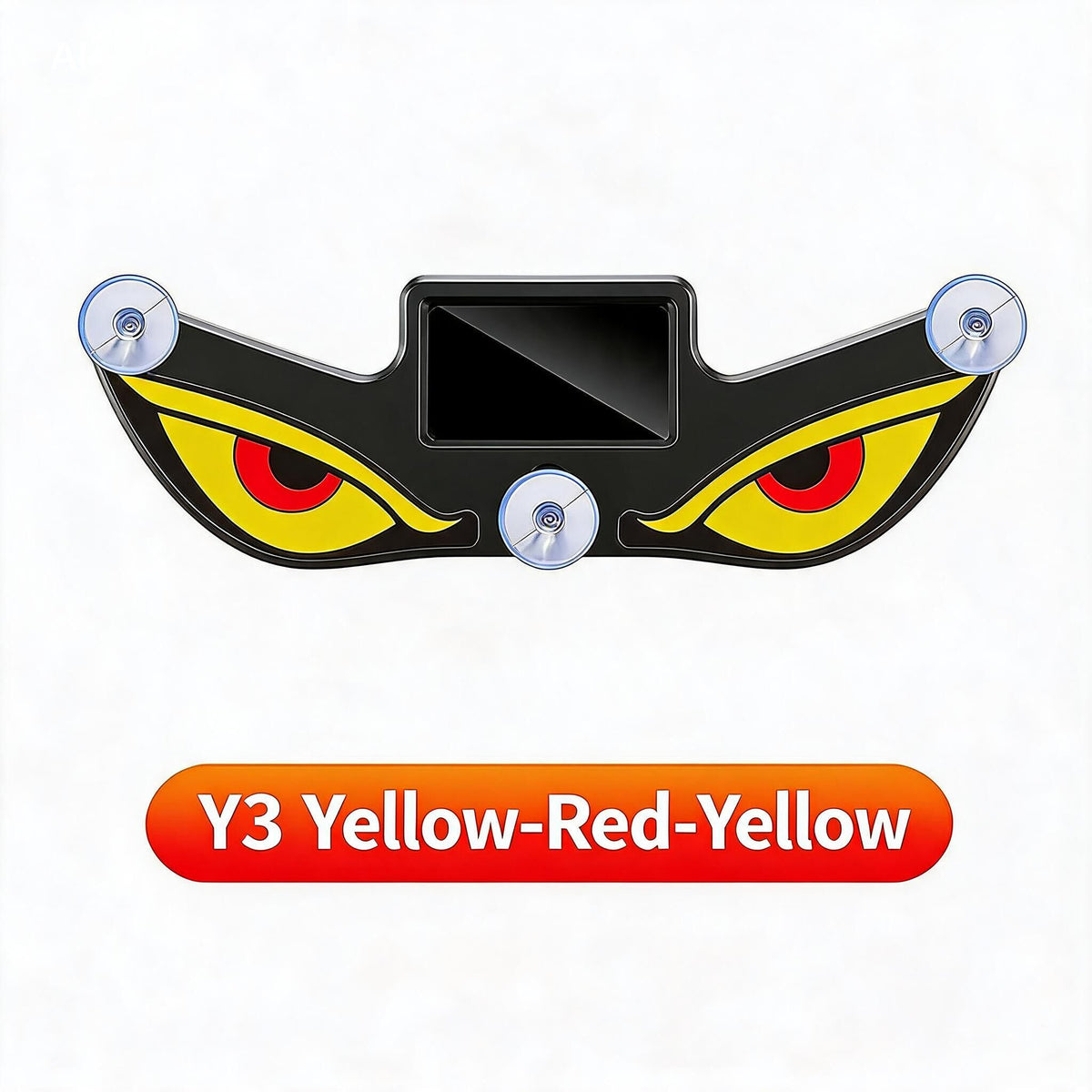 Devil eyes light yellow frame with red eyes