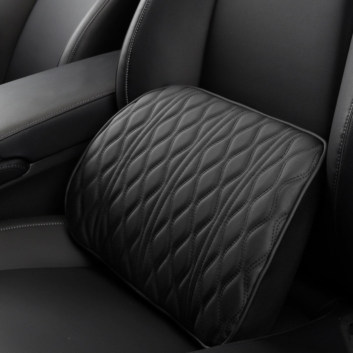 Black headrest pillow