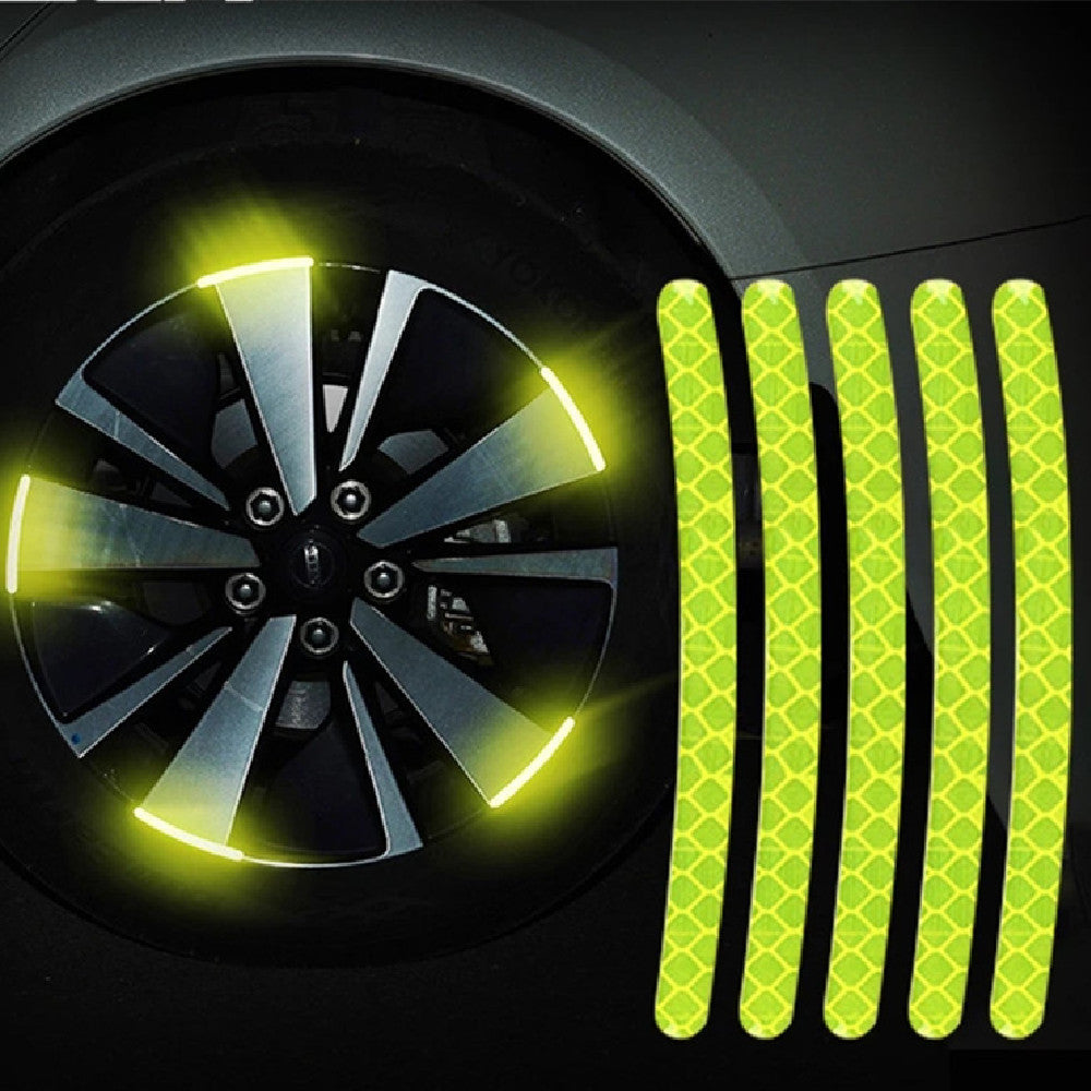 Reflective wheel rim stickers