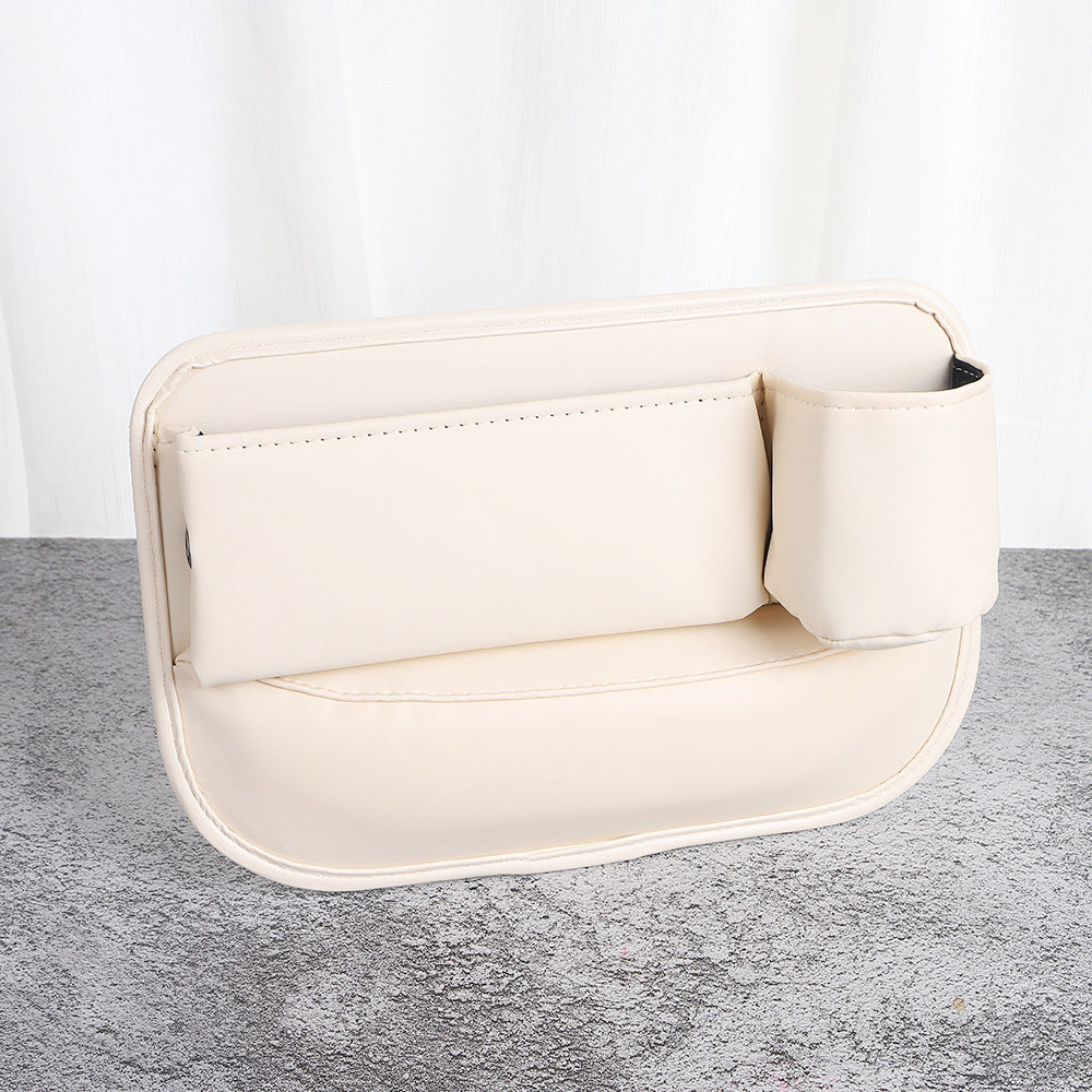 Car seat gap organizer with cup holder