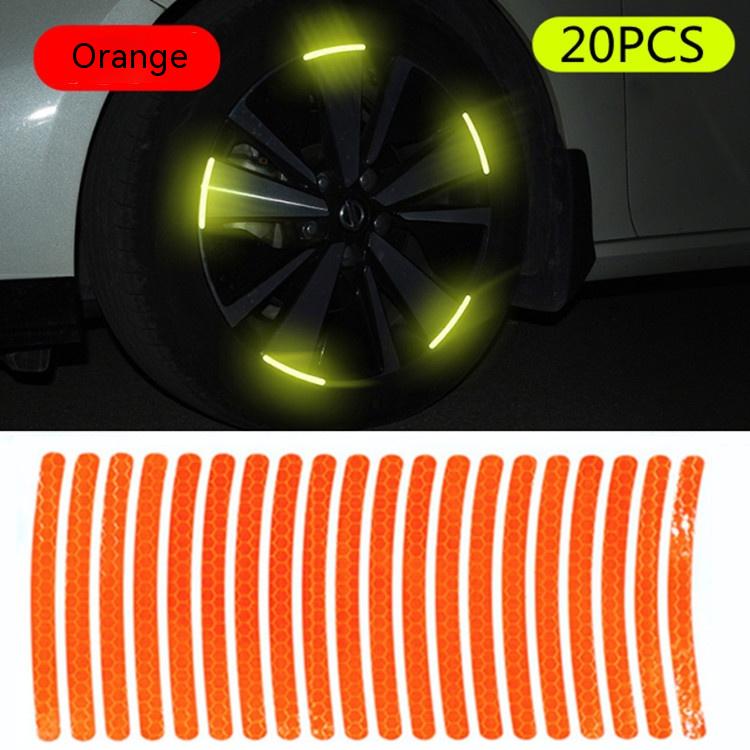 Reflective wheel rim stickers
