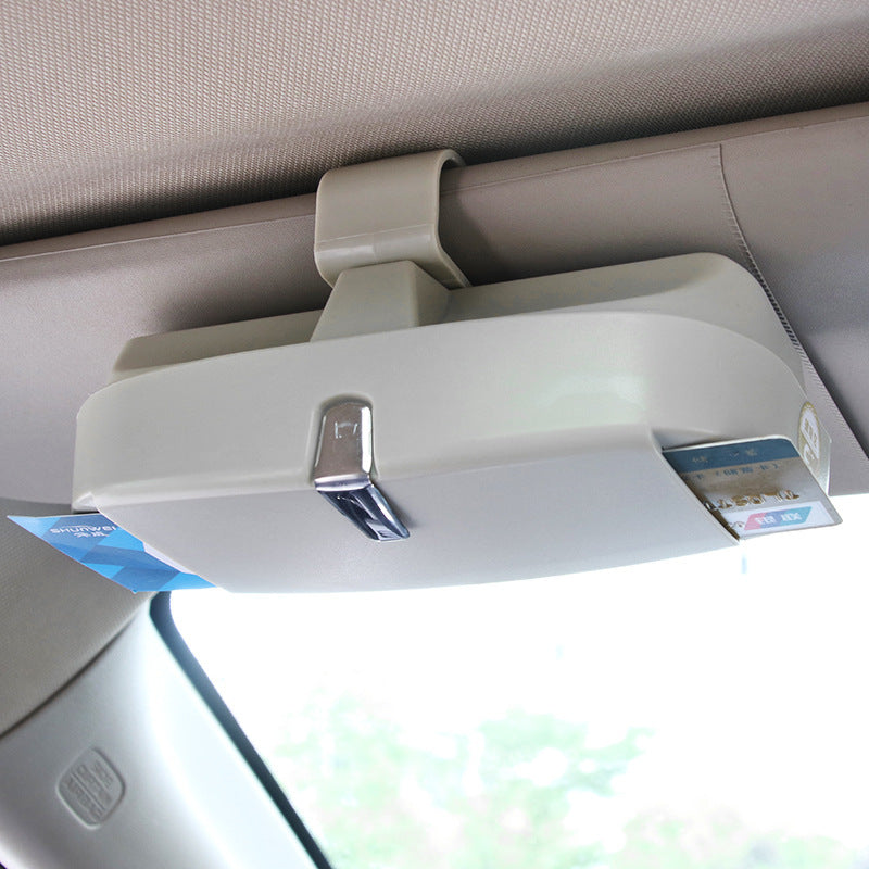 Car sun visor glasses case