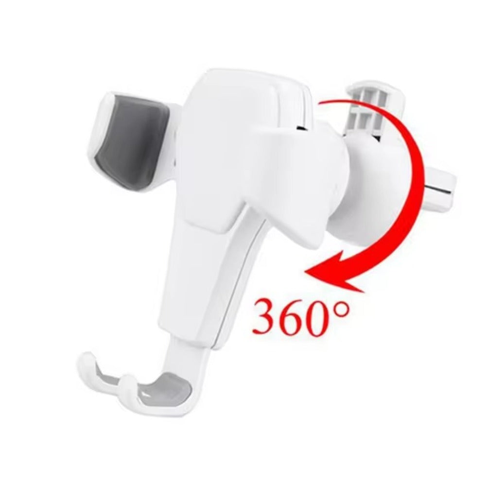 White 360 degree rotating phone holder