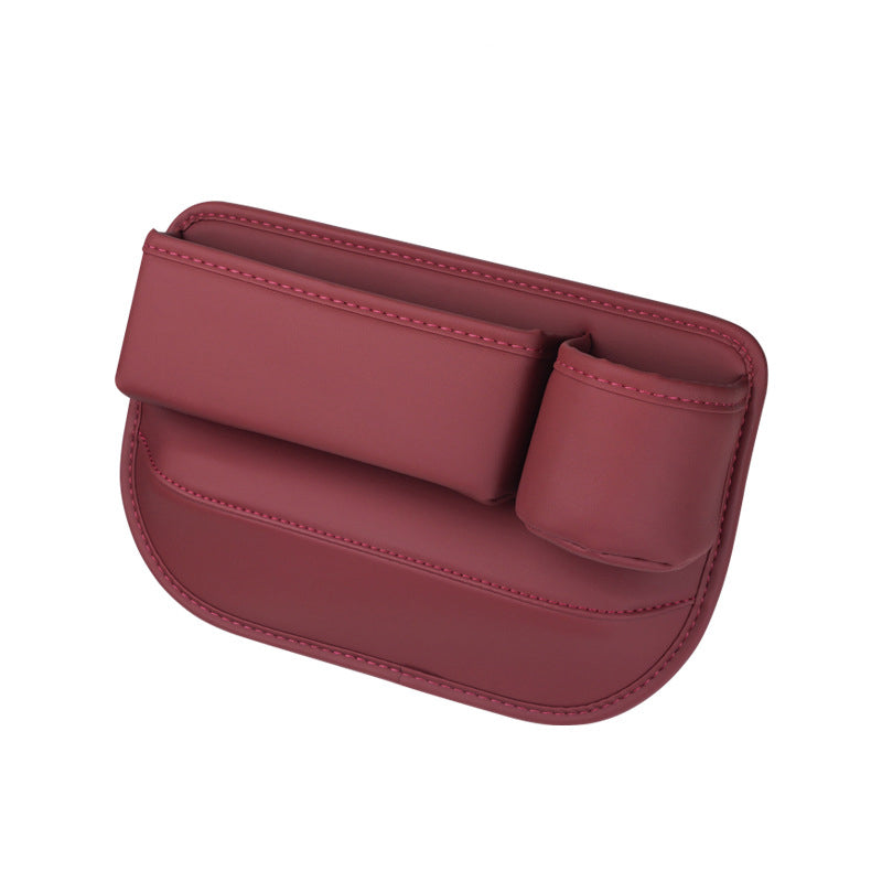 Car seat gap organizer with cup holder