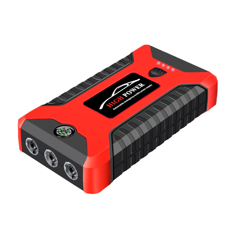 Car jump starter power bank with clamps